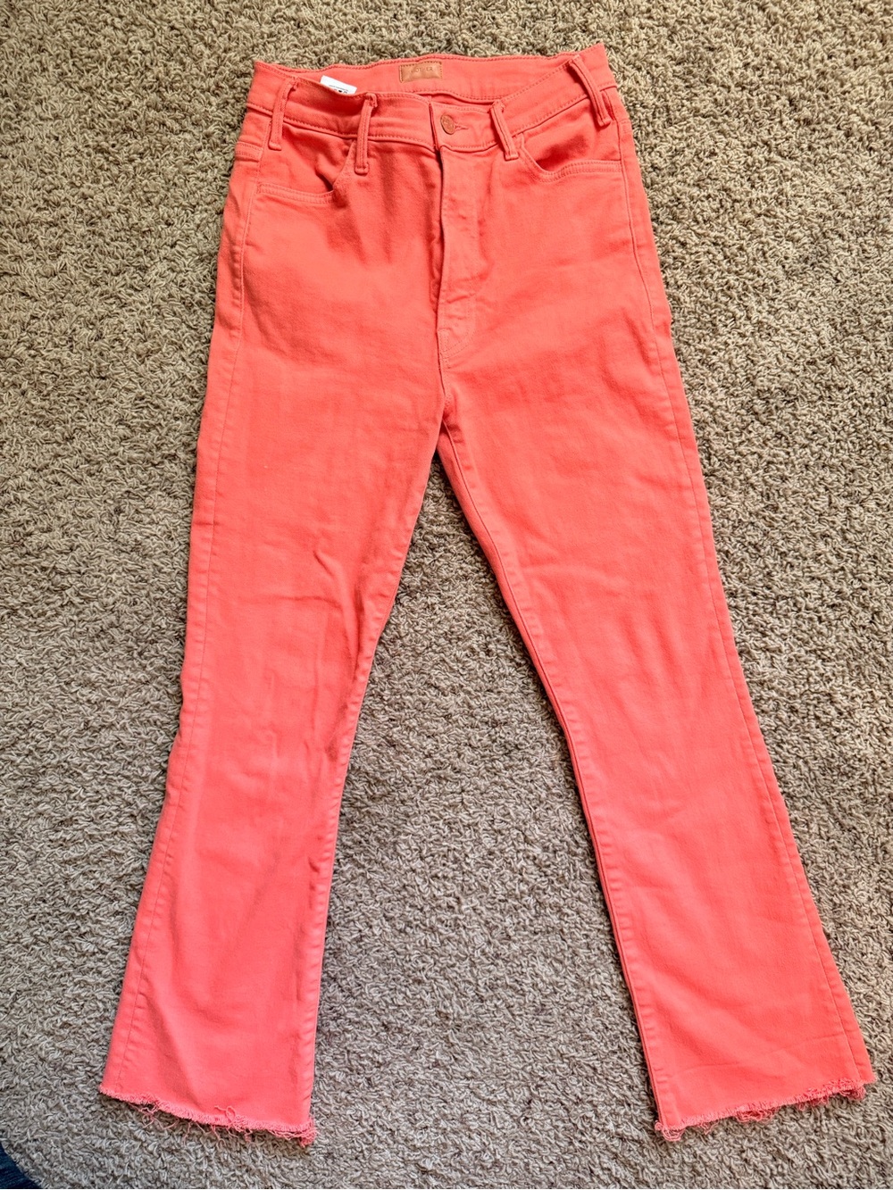 MOTHER Coral The Hustler Ankle Fray Jeans